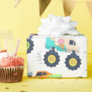 Search for monster truck wrapping paper Kids