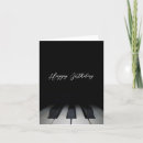 Search for piano birthday cards Black