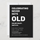 Search for funny 80th birthday invitations Black and white