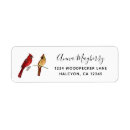 Search for cardinal return address labels Bird