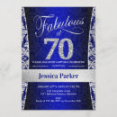 Search for royal blue silver birthday invitations Glam