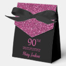 Search for hot pink and black favor boxes Glitter