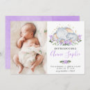 Search for elephant birth announcement cards Floral