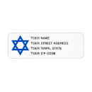 Search for jewish return address labels Blue
