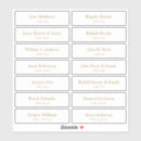 Search for place card stickers Guest names