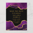 Search for purple and gold save the date postcards Abstract