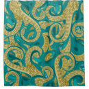 Search for teal shower curtains Teal and gold