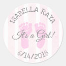 Search for birth announcement stickers Pink