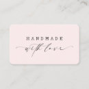 Search for handmade with love business cards Your logo here