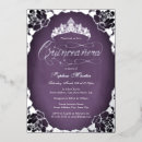 Search for purple silver quinceanera invitations 15th