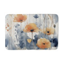 Search for blue and orange bath mats Flowers
