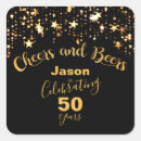 Search for cheers and beers stickers Black and gold