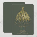 Search for green and gold bridal shower invitations Elegant