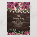 Search for rustic wood background invitations Pink flowers