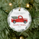 Search for red truck ornaments Watercolor