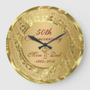 Search for 50th wedding anniversary clocks Elegant