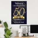 Search for 50th birthday posters Black