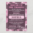 Search for camo invitations Pink camouflage