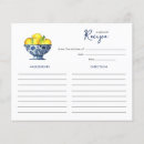 Search for lemon recipe cards Watercolor