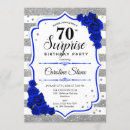 Search for royal blue and white birthday invitations For her