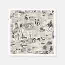 Search for newspaper napkins Vintage