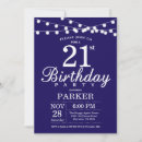 Search for navy blue 21st birthday invitations Twenty first birthday