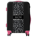 Search for leopard print luggage Black