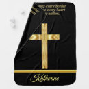 Search for christian baby blankets Gold