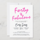 Search for glamorous 40th birthday invitations Forty and fabulous