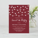Search for burgundy sweet 16 invitations String lights