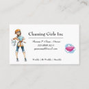 Search for cleaning girl business cards Housekeeper