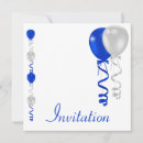 Search for blue silver anniversary invitations Glam