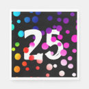 Search for 25th birthday napkins Black