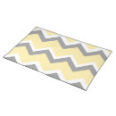 Search for yellow and gray placemats Chevron
