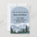Search for summer camp wedding invitations Evergreen pine tree country