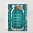 Search for mason jar wedding invitations Teal