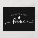 Search for we have moved postcards Black and white