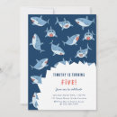 Search for marine birthday invitations Shark