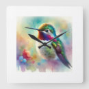 Search for hummingbirds clocks Watercolor