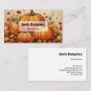 Search for pumpkin business cards Autumn