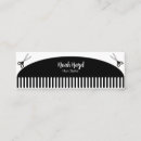 Search for hair comb business cards Simple minimalist black comb