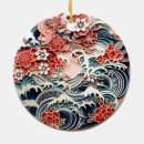 Search for japanese ornaments Red