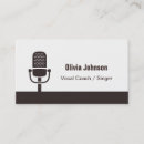 Search for microphone business cards Vocalist