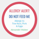 Search for food allergy stickers Allergic