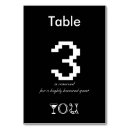 Search for reserved table cards Black