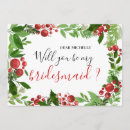 Search for christmas wedding bridesmaid cards Watercolor