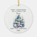 Search for family of three ornaments For new mom