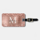 Search for rose gold luggage tags Glitter