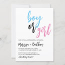 Search for simple gender reveal invitations Pink or blue