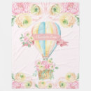Search for hot air balloon baby blankets Watercolor